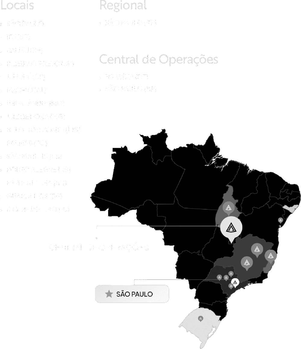 Mapa de presença Anova no Brasil